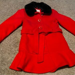 Beautiful red & black girls Cat & Jack peacoat sz small